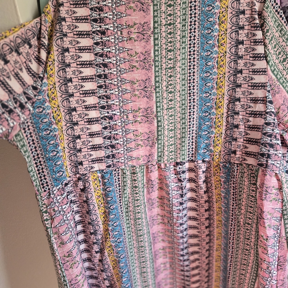 Multicolor Patterned Dress - Picture 3 of 3
